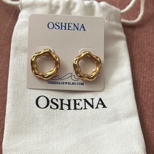 Oshena beachwear Gold Hoop‎ Earrings